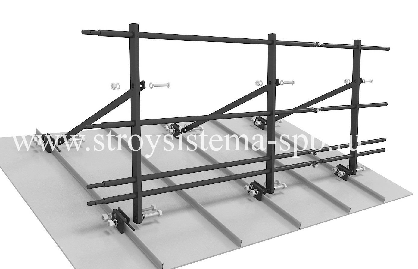 Ограждение кровли на фальцевую кровлю