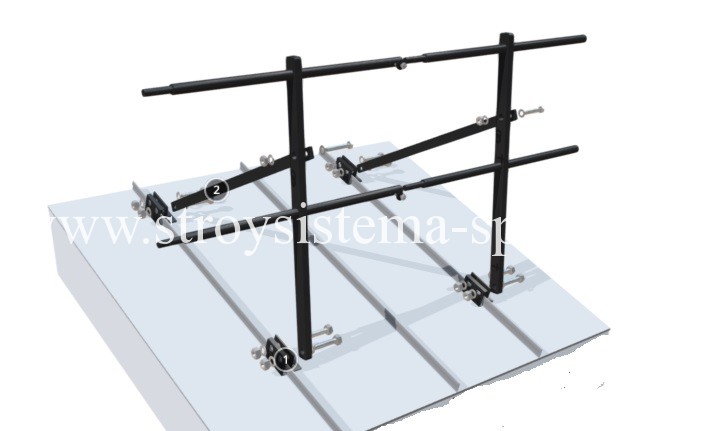 Ограждение кровли STANDART Кровельное ограждение ПК СТРОЙСИСТЕМА