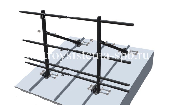 Ограждение кровли STANDART Кровельное ограждение ПК СТРОЙСИСТЕМА